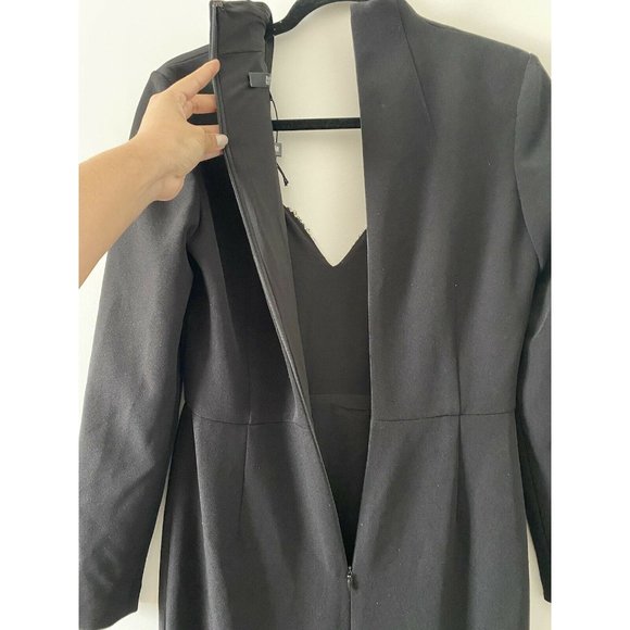 Badgley Mischka Black Embellished Bodice Gown 4 - Picture 6 of 11